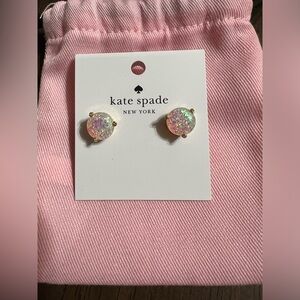 Kate Spade Goldtone Rise and Shine Opal Glitter Earrings